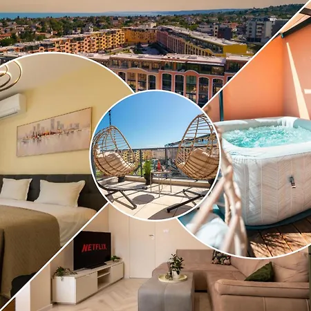 Апартамент Complex Bella With Free Parking,jacuzzi,bbq *